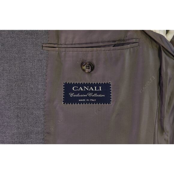 Canali Exclusive Collection Gray Knit Woven 100% Cashmere Blazer Jacket 40R - Picture 8 of 10
